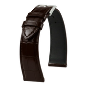 KronoKeeper strap - Felix Alligator bespoke glossy - dark coffee