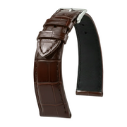 KronoKeeper strap - Felix Alligator bespoke glossy - dark brown