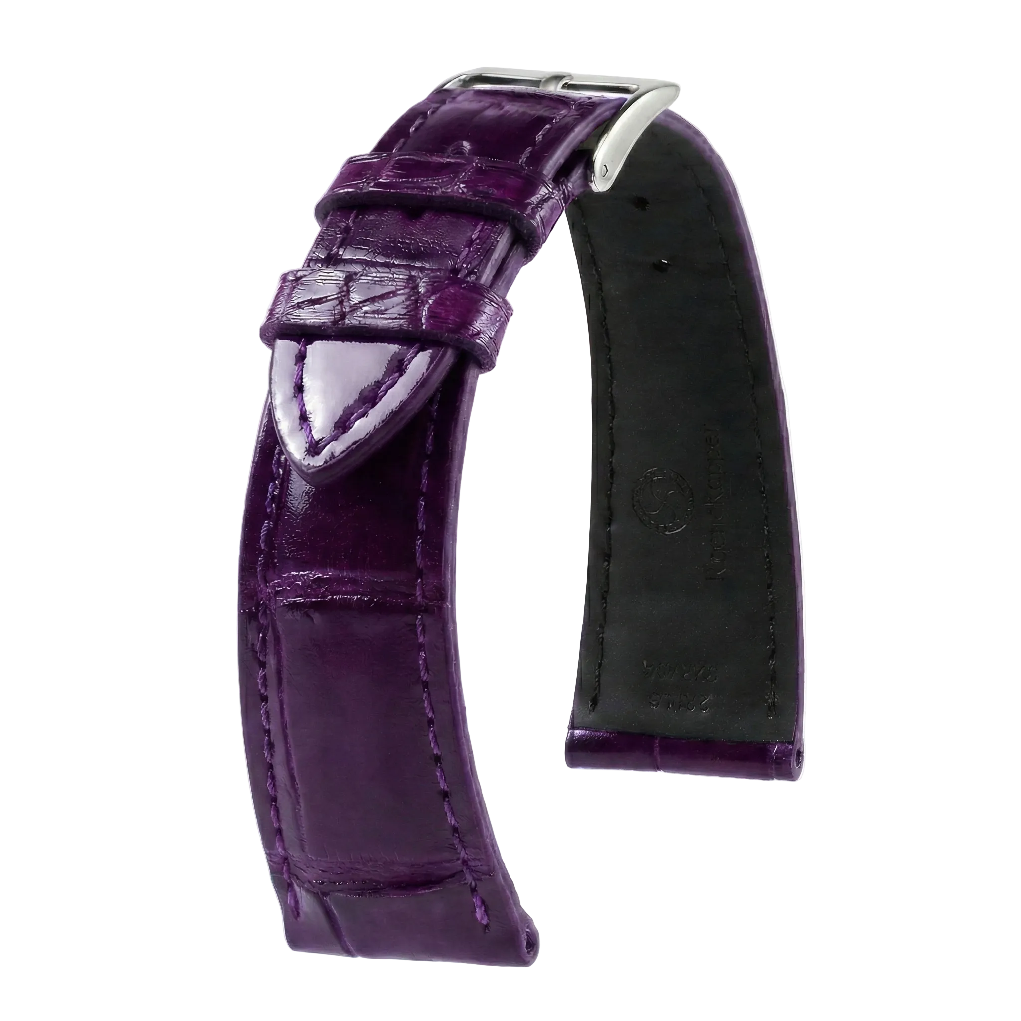 KronoKeeper strap - Felix Alligator bespoke glossy - dark purple