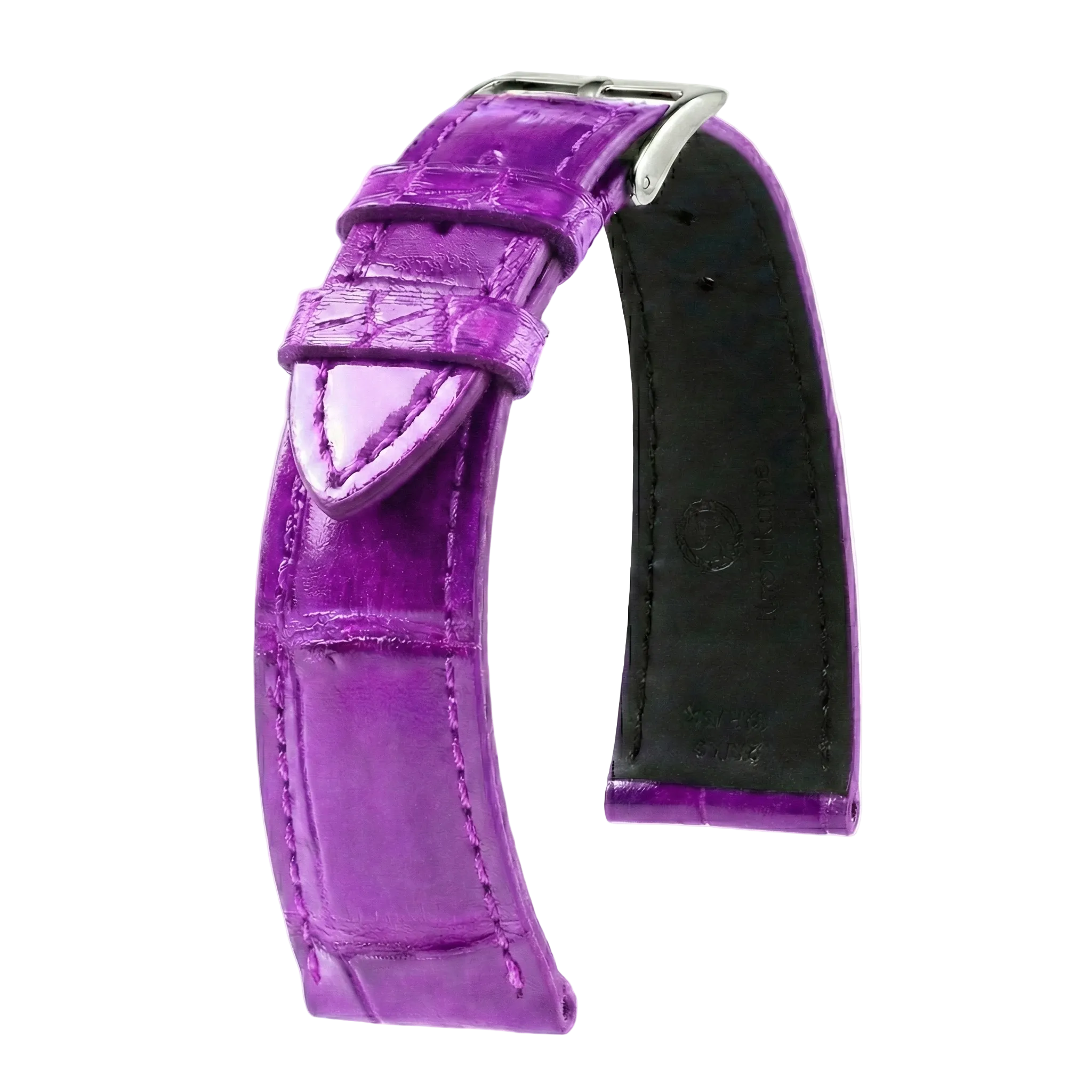 KronoKeeper strap - Felix Alligator bespoke glossy - light purple