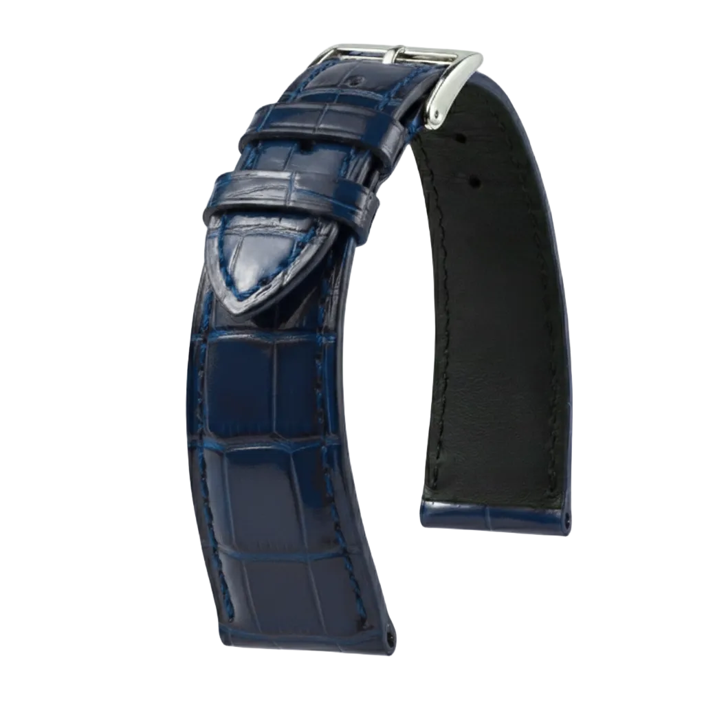 KronoKeeper strap - Felix Alligator bespoke glossy - royal blue