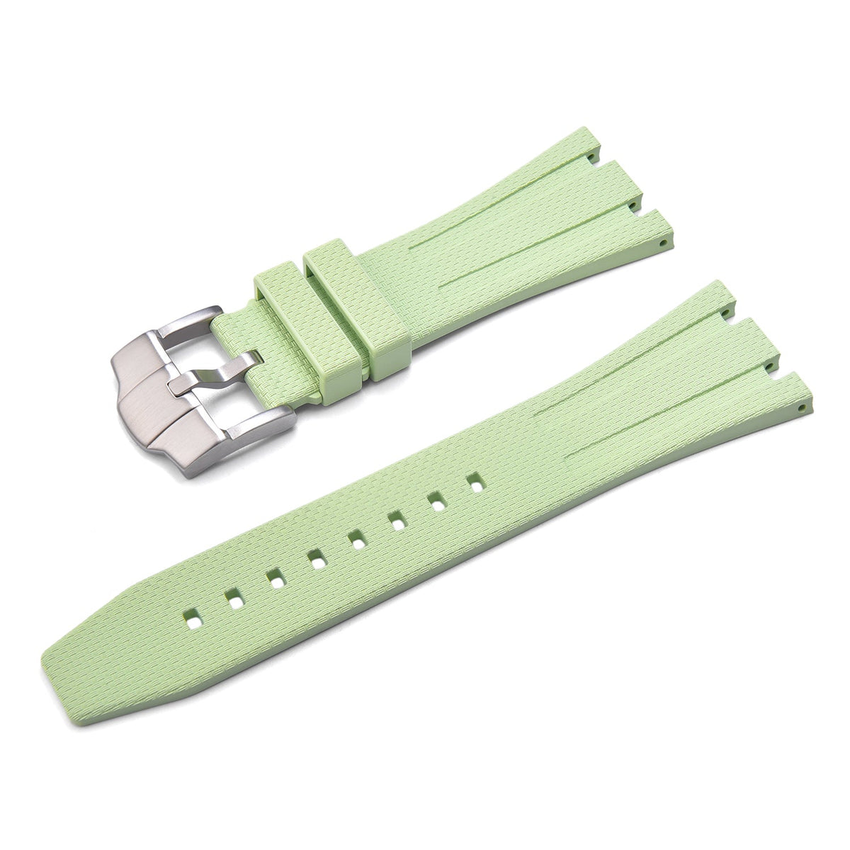 Rubber strap and case for AP x Swatch Mint Green KronoKeeper – rubber strap with steel pin buckle