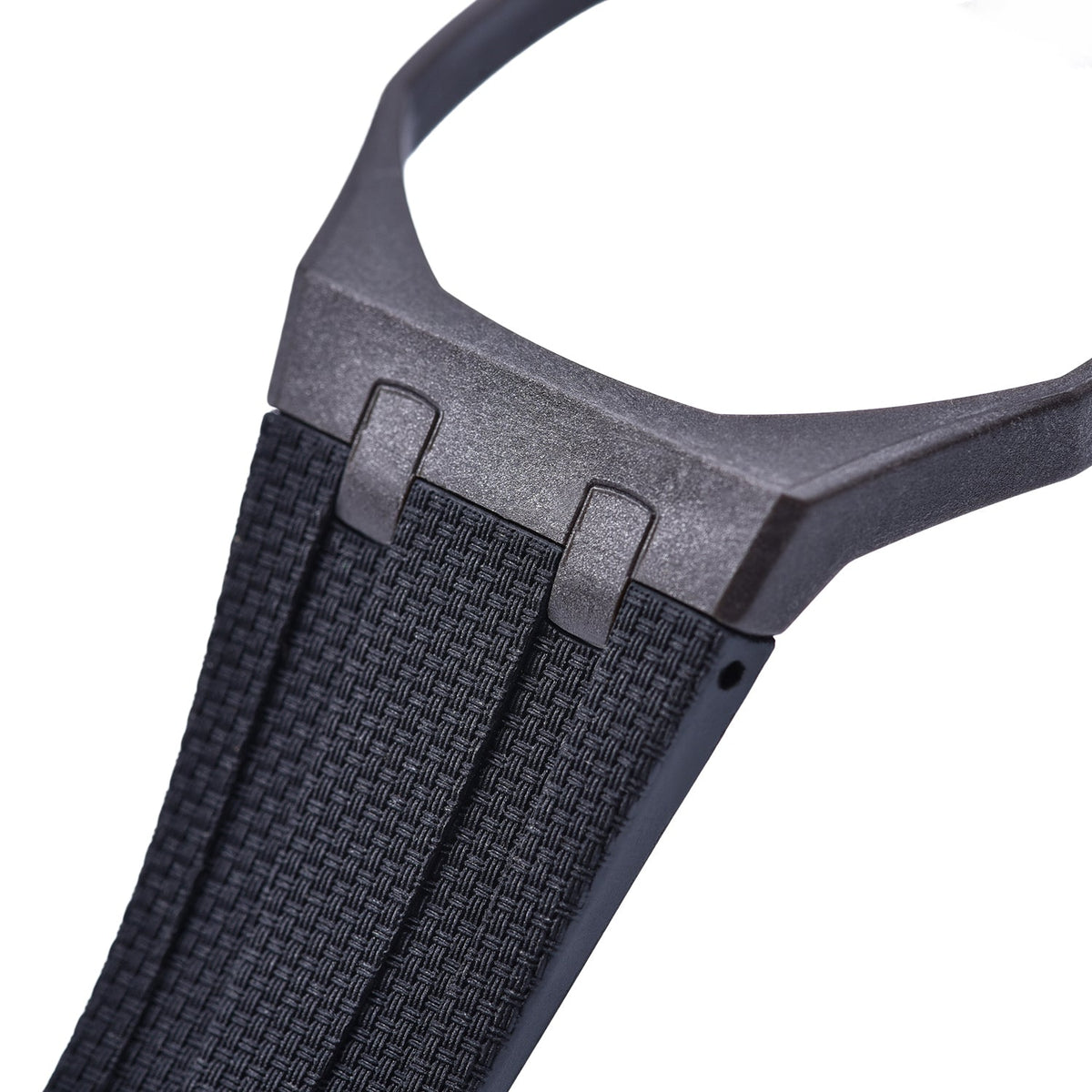 Rubber strap and case for AP x Swatch Black KronoKeeper – integrated end-link close-up