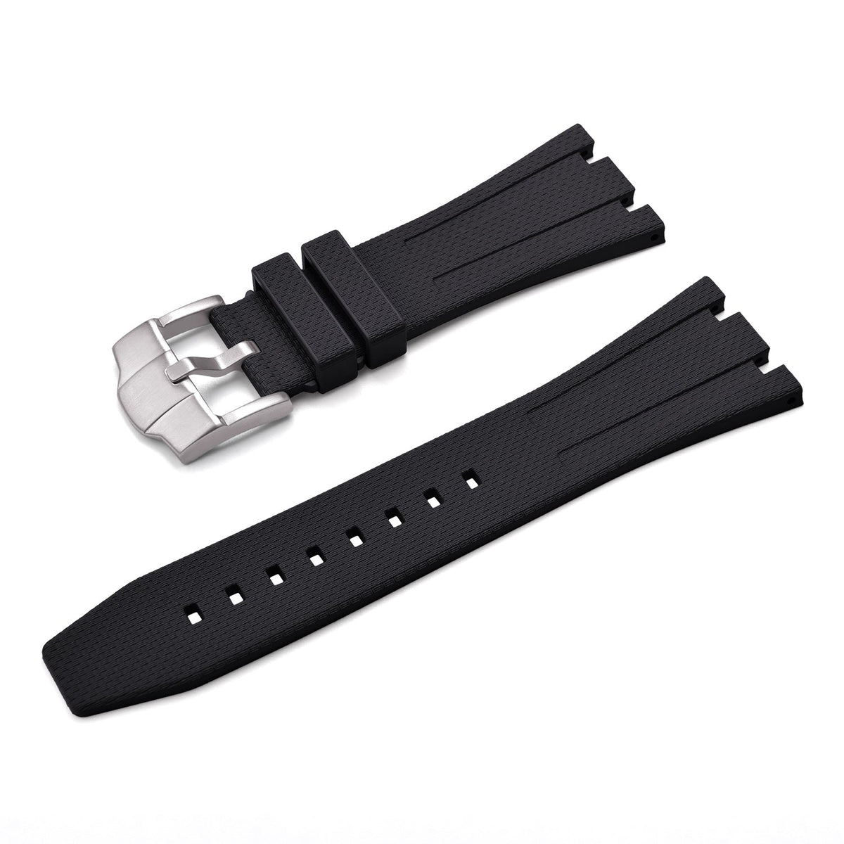 Rubber strap and case for AP x Swatch Black KronoKeeper – rubber strap with steel pin buckle