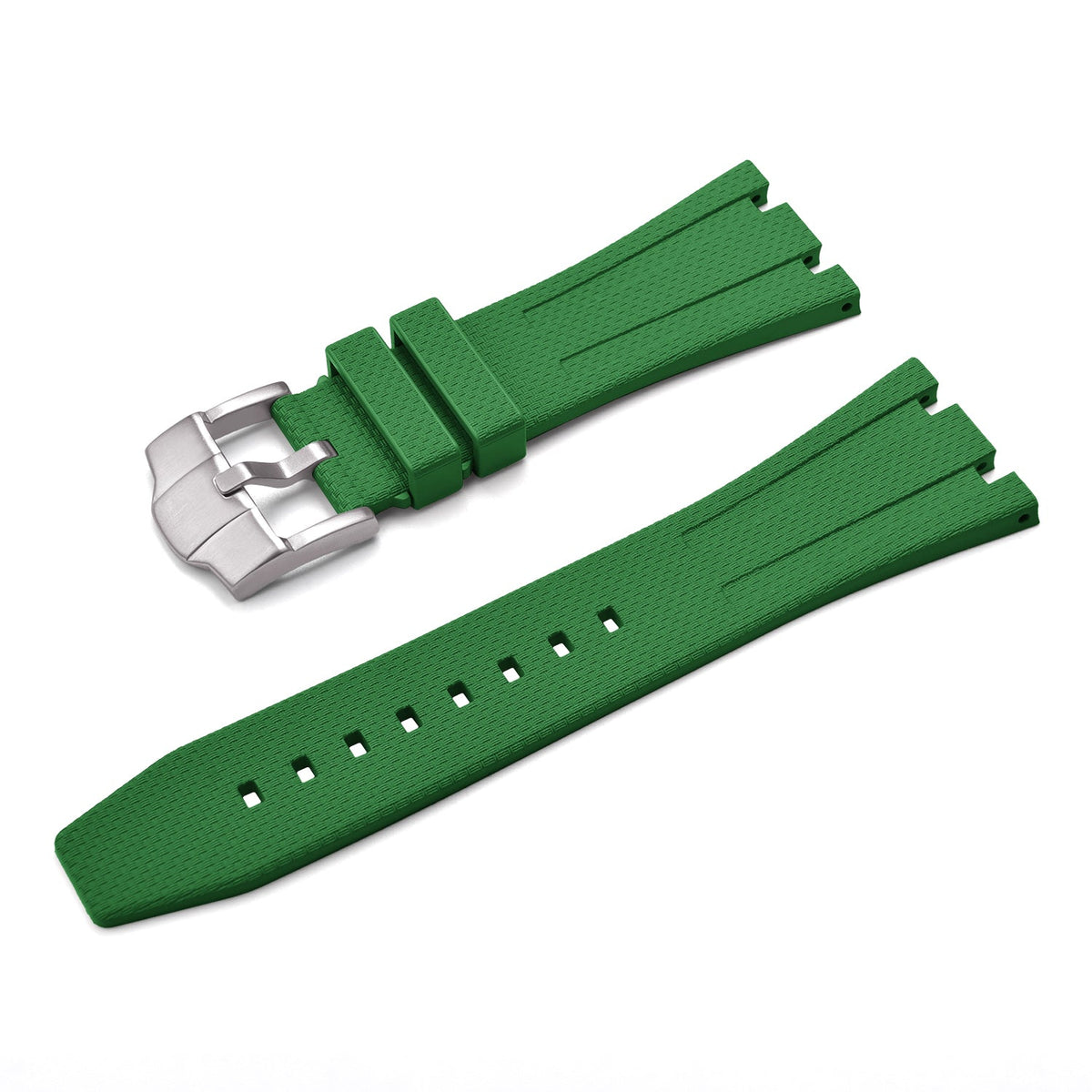 Rubber strap and case for AP x Swatch Green KronoKeeper – rubber strap with steel pin buckle