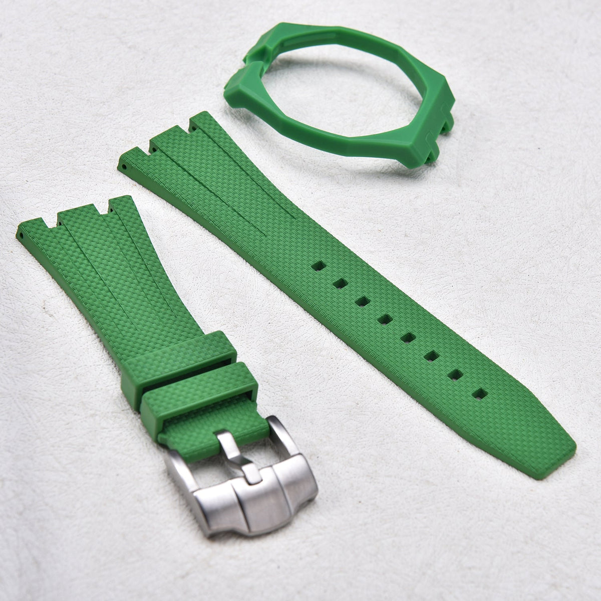 Rubber strap and case for AP x Swatch Green KronoKeeper – case and strap
