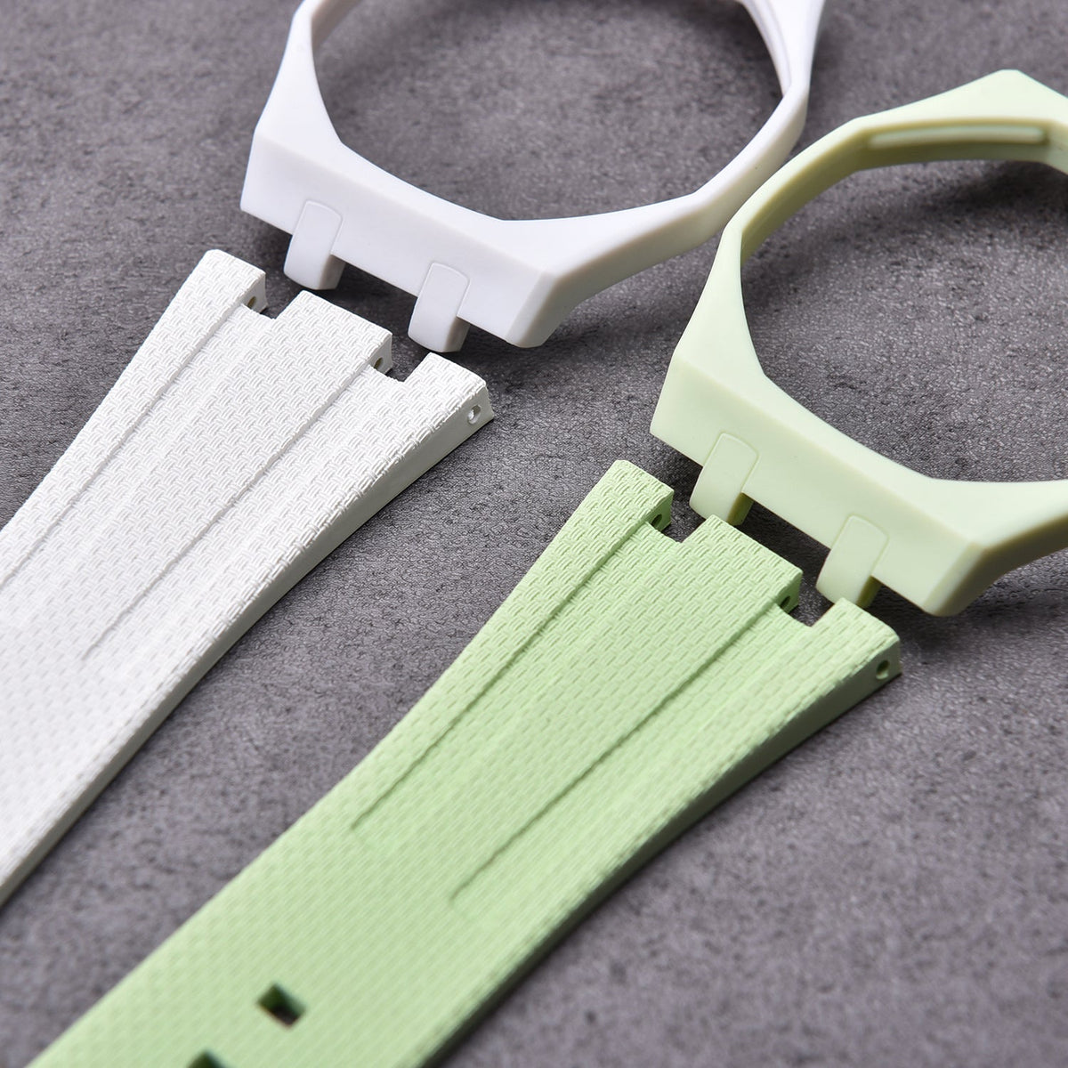 Rubber strap and case for AP x Swatch Mint Green KronoKeeper – mint green strap and case
