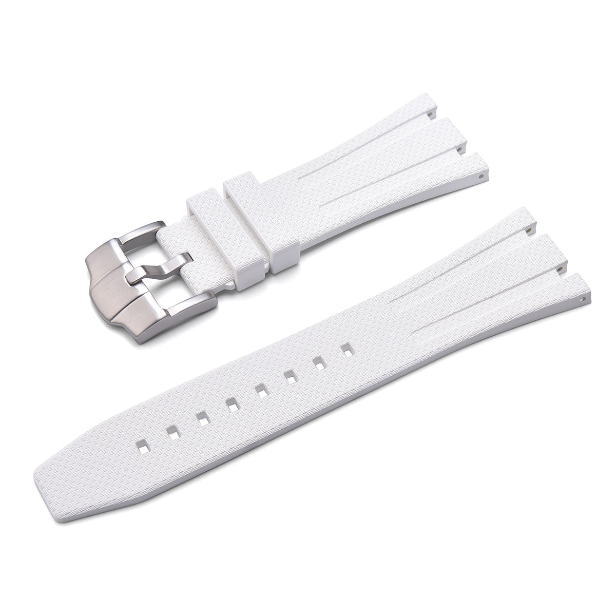 Rubber strap and case for AP x Swatch White KronoKeeper – rubber strap with steel pin buckle