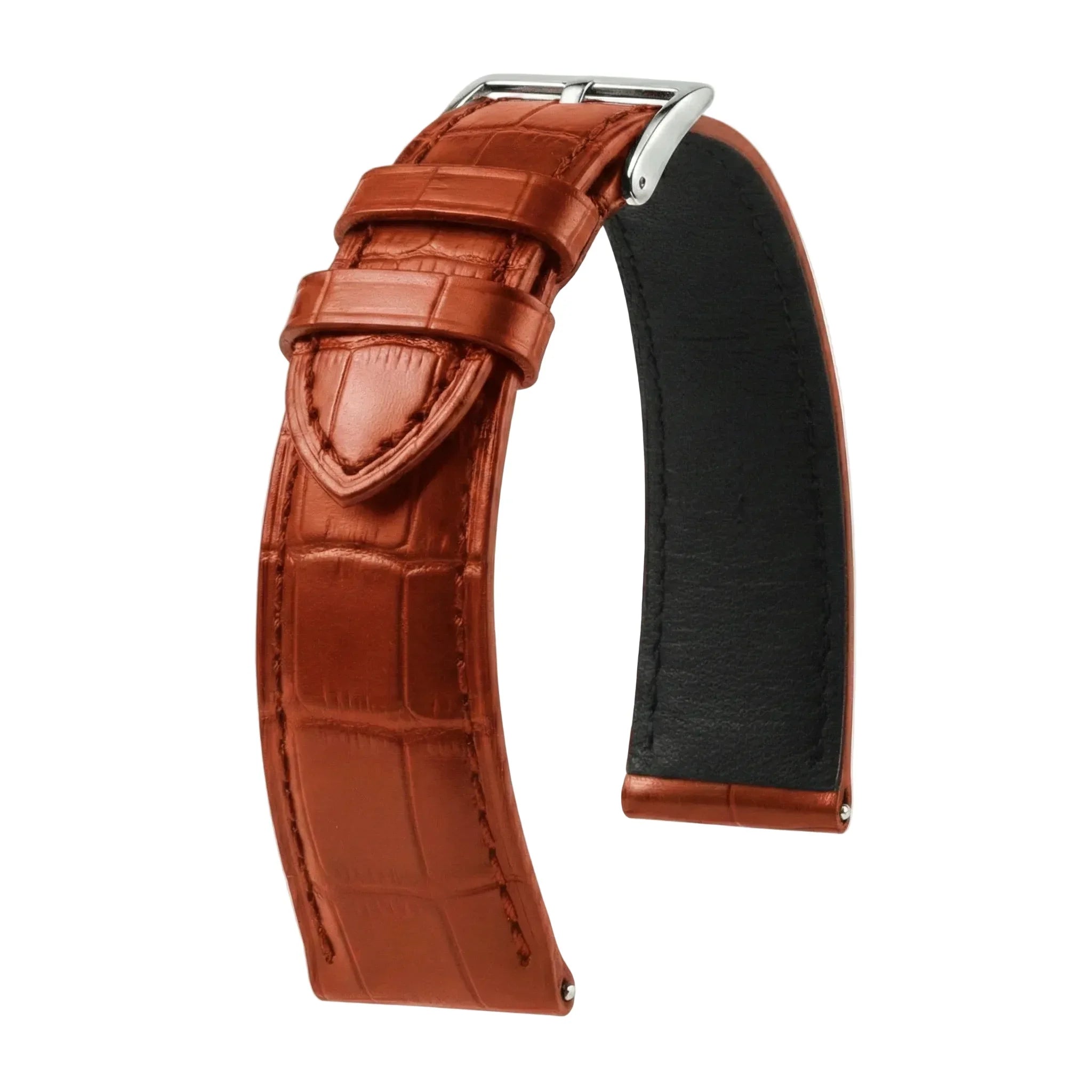 KronoKeeper strap - Felix Alligator bespoke matte - red orange