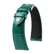 KronoKeeper strap - Felix Alligator bespoke matte - peacock green