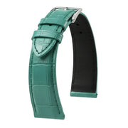 KronoKeeper strap - Felix Alligator bespoke matte - turquoise green - alligator leather watch strap