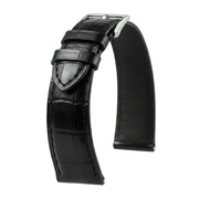 FKM Alligator-pattern black watch strap - Kronokeeper - main view