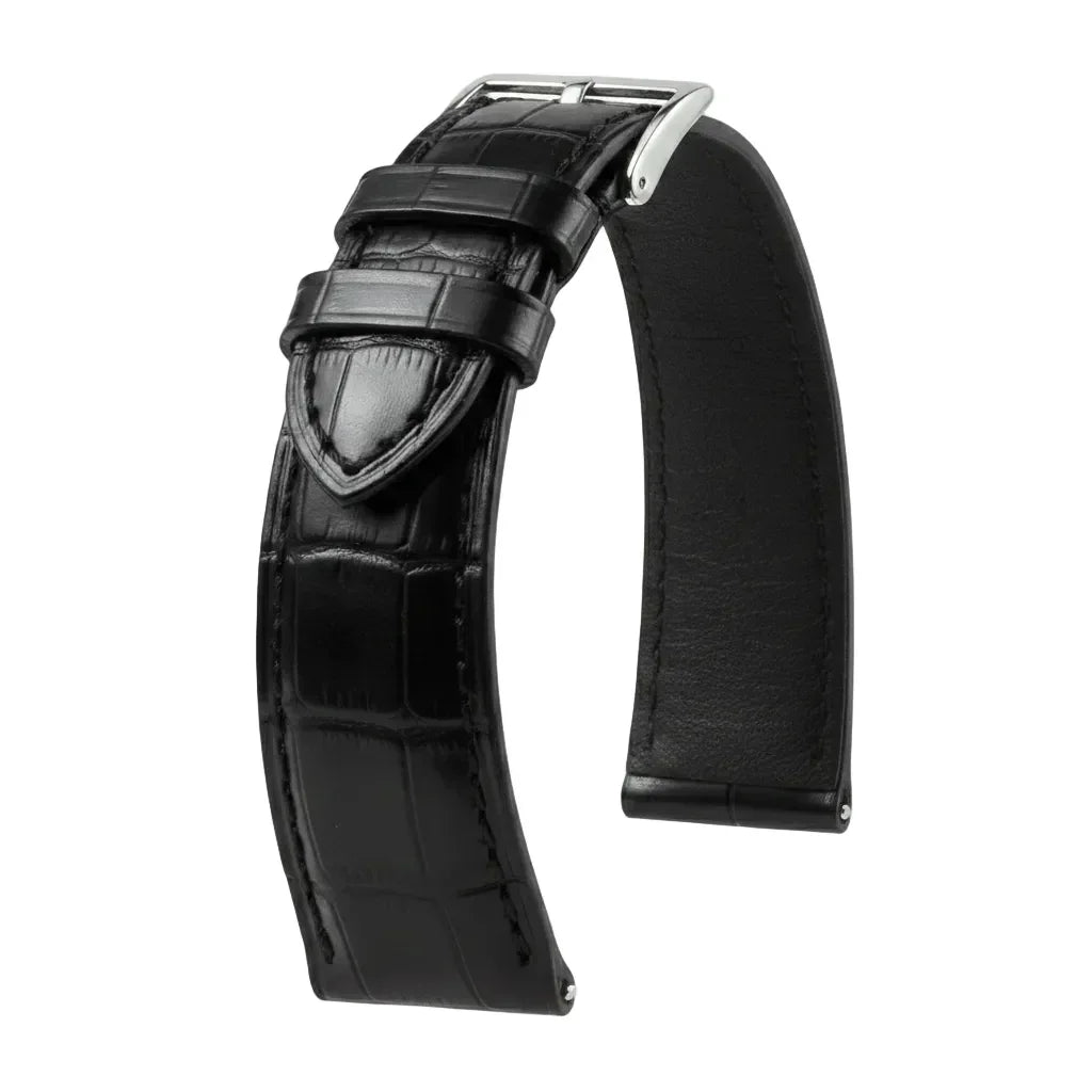 FKM Alligator-pattern black watch strap - Kronokeeper - main view