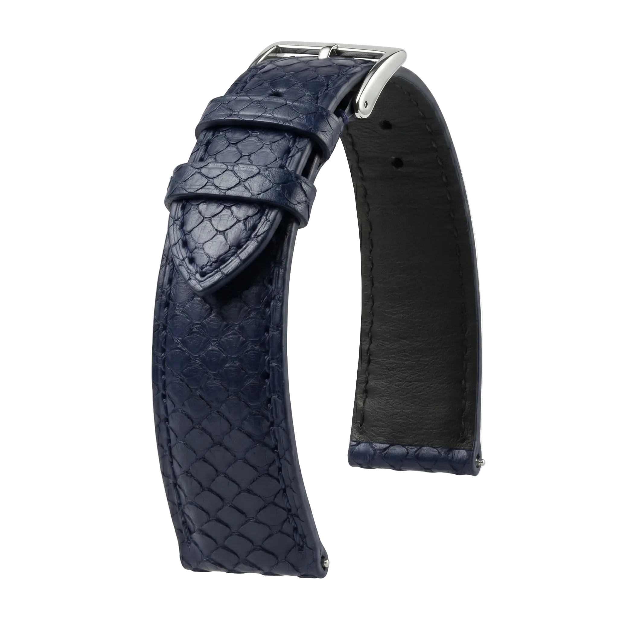 Salmon Satin Baltic Blue watch strap - KronoKeeper - main view