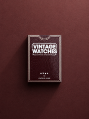 Vintage Watches playing cards by Éditions de la Tour – burgundy alligator-textured tuck box