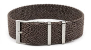 Kronokeeper Perlon strap - Brown/Black - NATO nylon watch strap