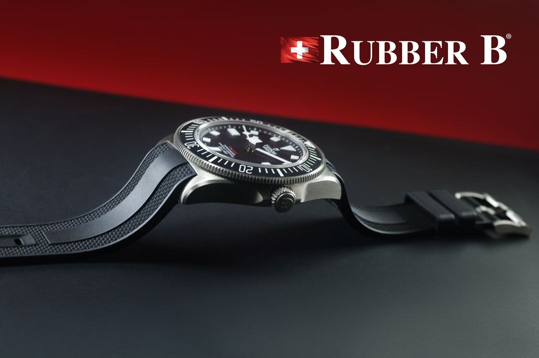 RubberB T808 strap for Tudor Pelagos FXD - Black - main view