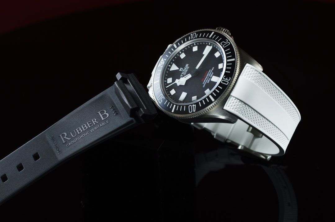 RubberB T808 strap for Tudor Pelagos FXD - Green - detail view