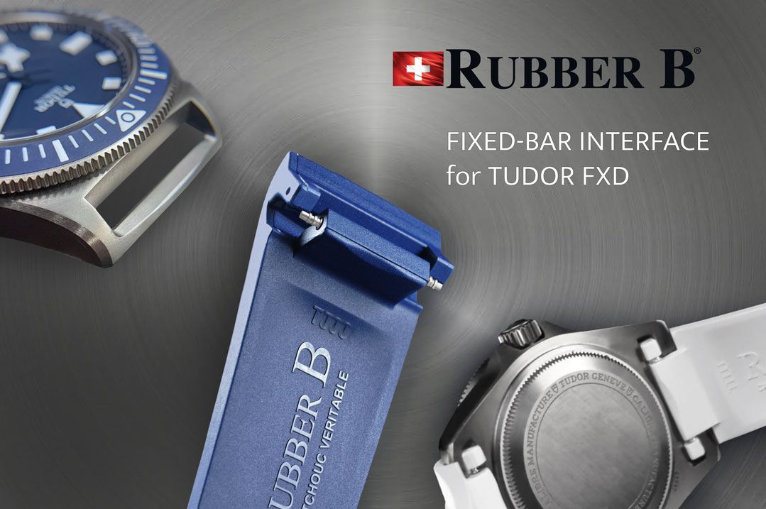 RubberB T808 strap for Tudor Pelagos FXD - Blue - profile view